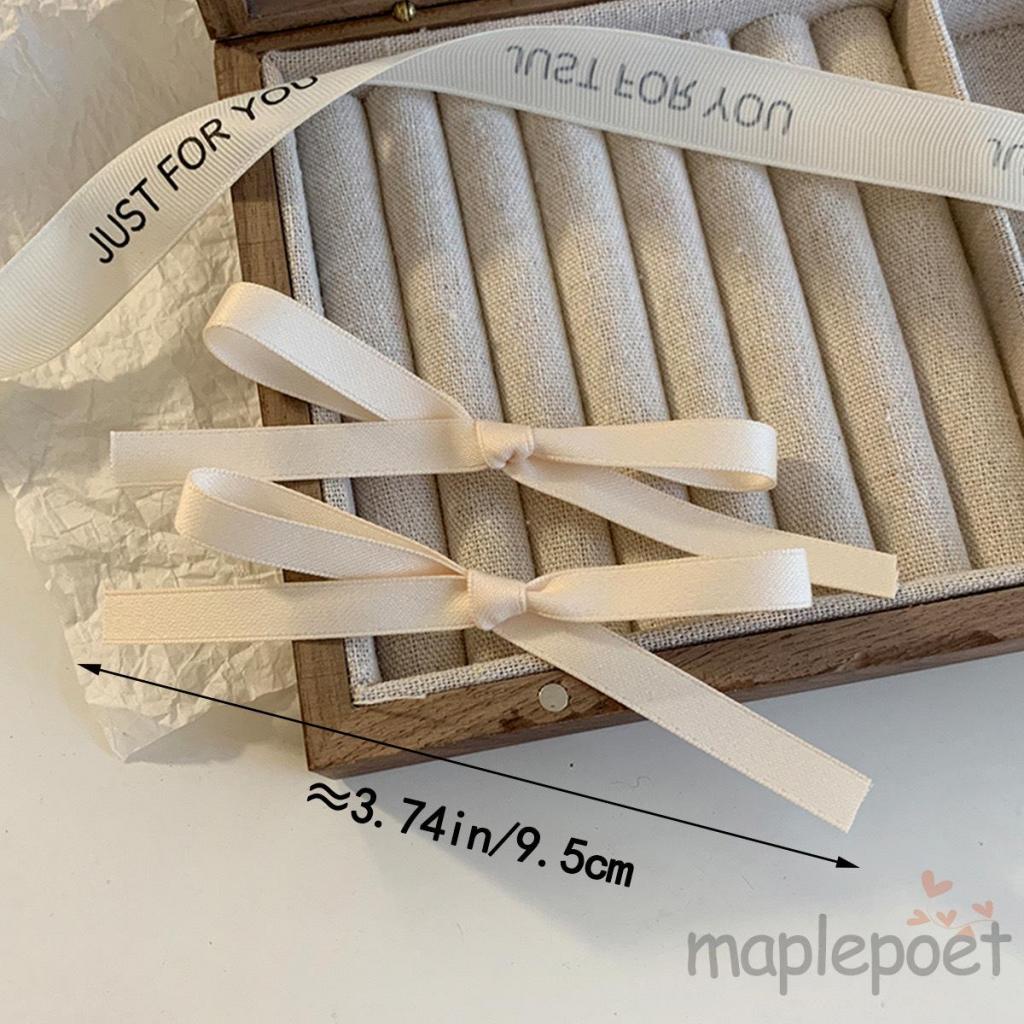 Kẹp Tóc Nơ Ruy Băng Màu Trơn Thời Trang Cho Nữ