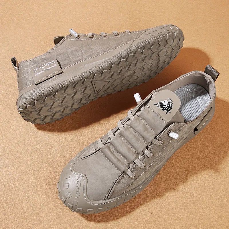 SHANMUSENLIN☘Giày Thể Thao Vải Thoáng Khí Bảo Vệ Lao Động Phiên Bản Hàn Quốc Mới Cho Nam