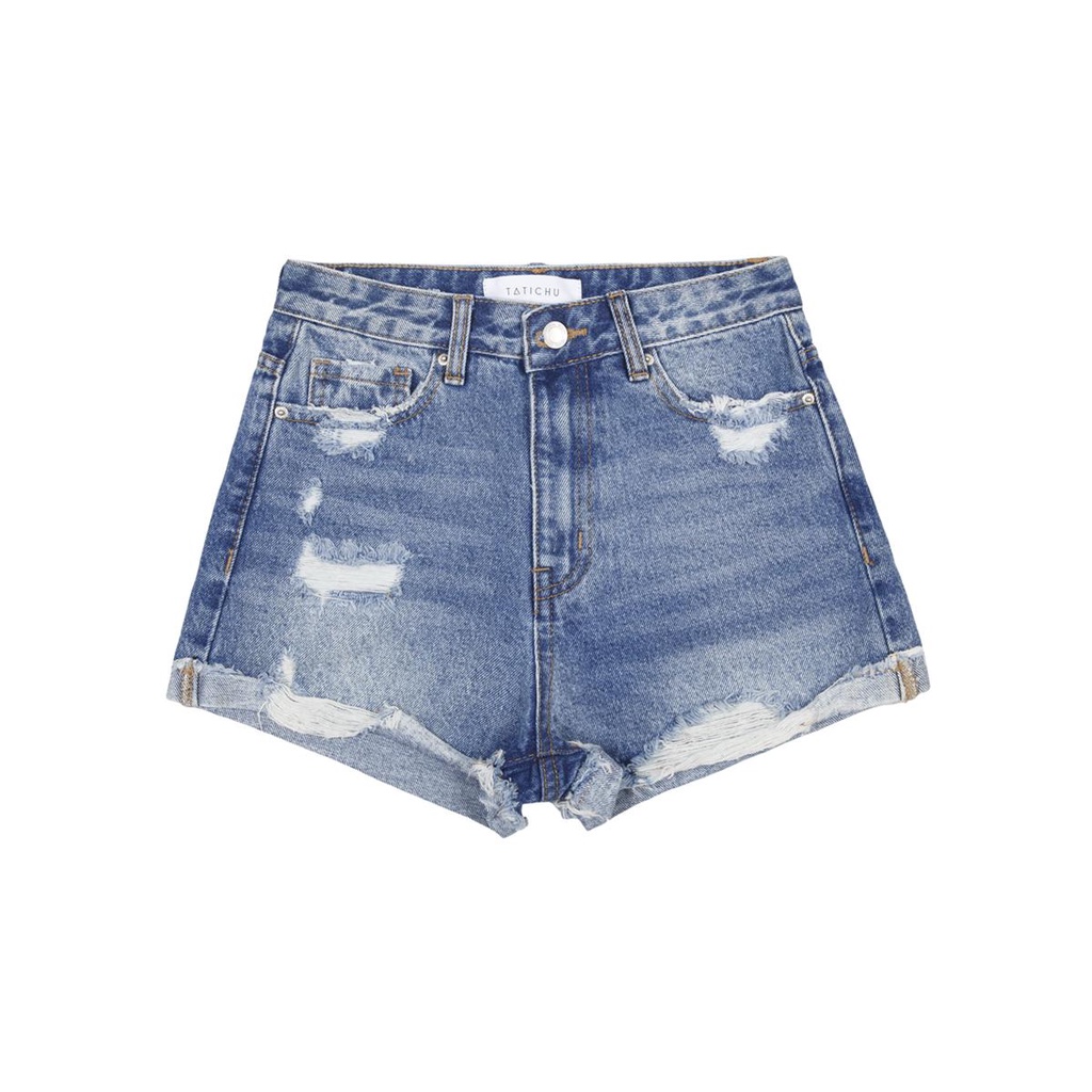 Classic Distressed Denim Short - Quần Short jean rách gấu