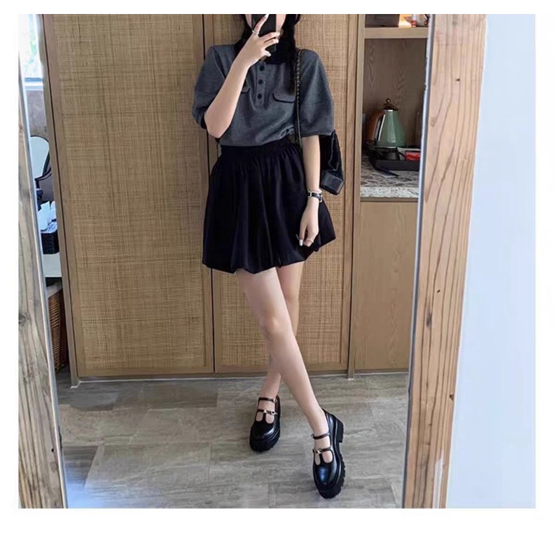 Giày Búp Bê Mũi Tròn Thời Trang Dành Cho Nữ pu