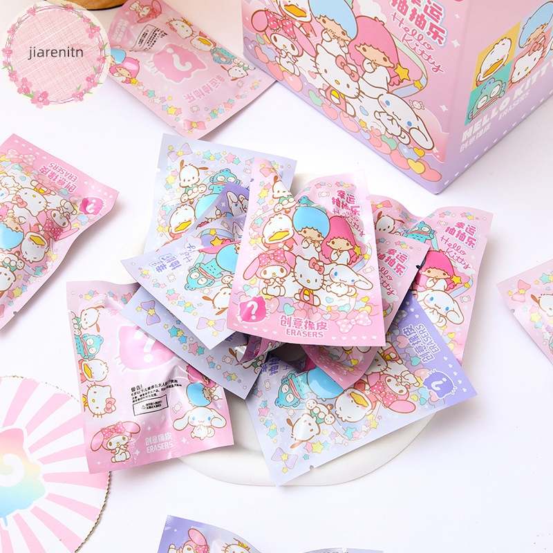 SANRIO Jiarenitn 1 Túi Gôm Tẩy Hình Hoạt Hình Ngẫu Nhiên Có Thể Tháo Rời Cho Trường Học Mẫu hello kitty melody kuromi cinnamoroll vn