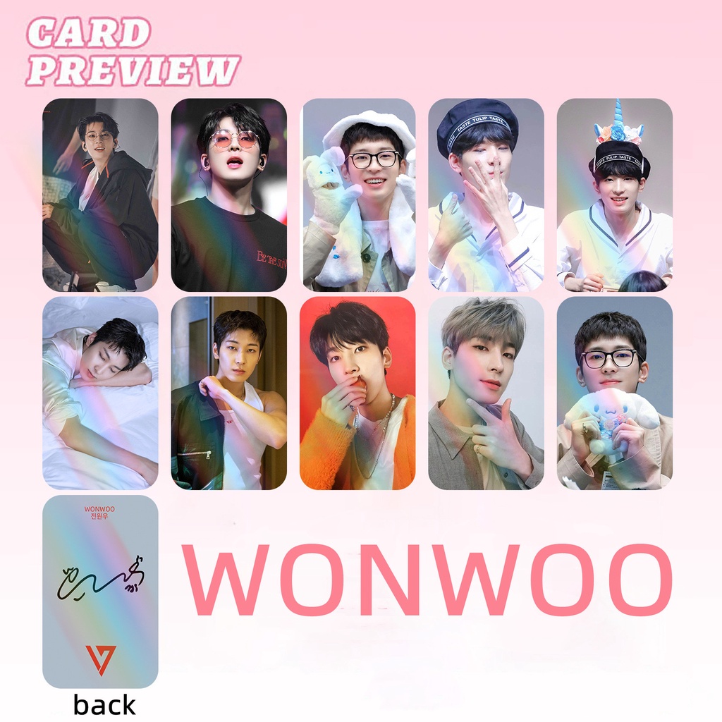 Set 10 Tấm Ảnh laser Hình Ba Chiều yeji mingyu gaeul jungwon rose Jisoo jungkook wonyoung the8 lomo Card Nhóm blackpink en-hypen seventeen Hai Lần