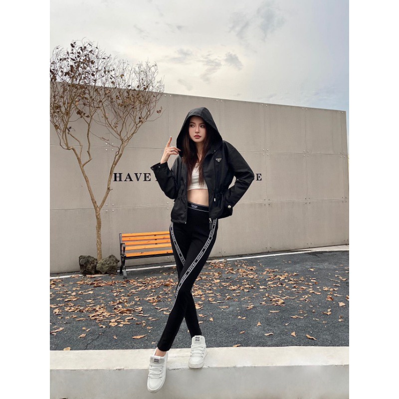 Áo Khoác Phối Khóa Kéo Sau Lưng Thời Trang Mùa Thu 2023