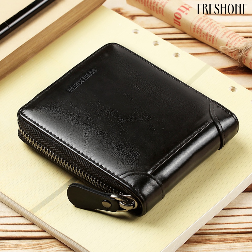 Ví Nam Nhiều Ngăn Giả Da Đa Năng Có Dây Kéo Dùng Khi Đi Du Lịch