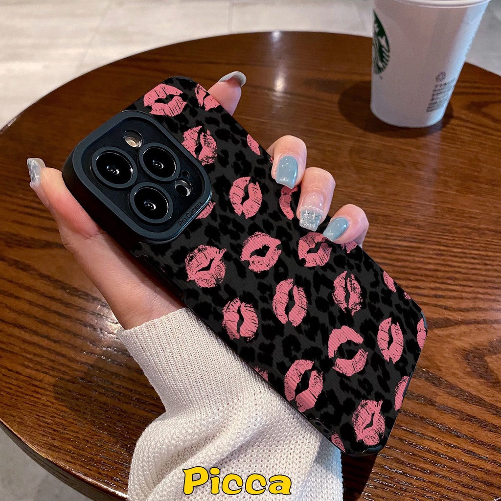 Ốp Điện Thoại Da tpu Mềm Chống Sốc Hình Đôi Môi / Trái Tim Màu Đỏ iphone 13 12 pro max 11 xr x xs max 7plus 8plus 14