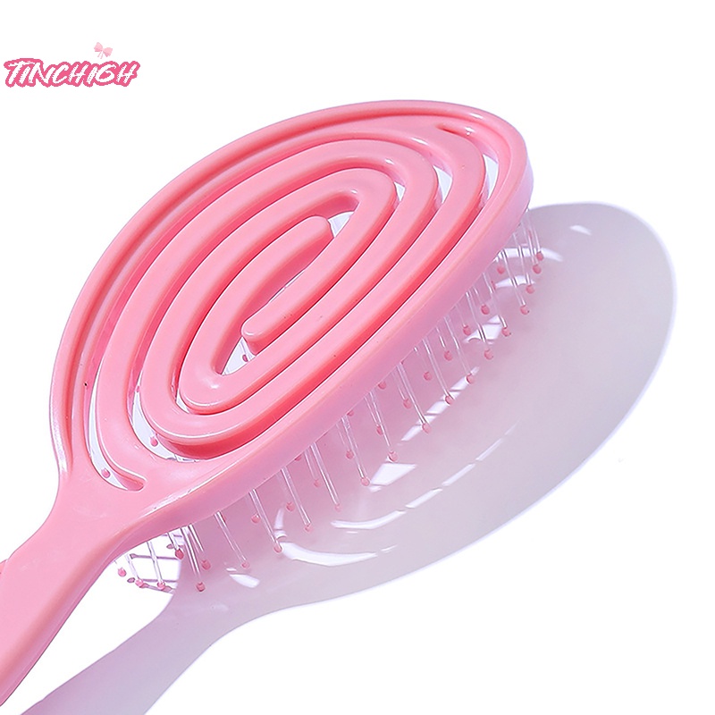 Lược Chải Tóc Mát Xa Da Đầu Co Giãn Màu Trơn Tiện Dụng