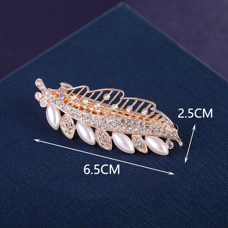 Kẹp Tóc Hoa Sen Đính Ngọc Trai 6cm Cho Nữ