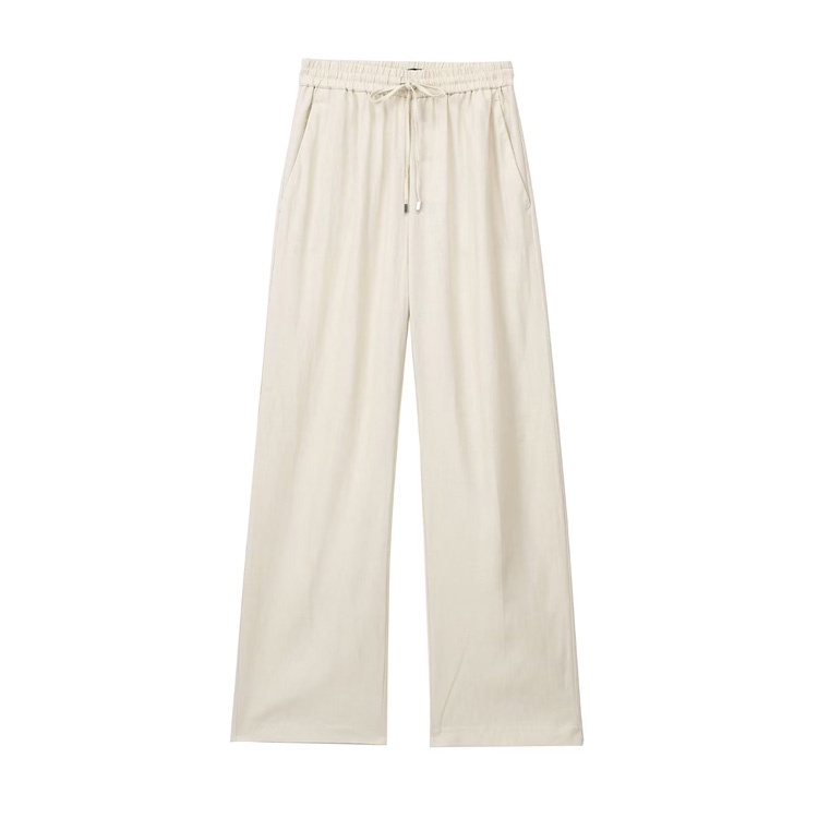 Zara Quần Ống Rộng Lưng Thun Cột Dây Nhiều Màu Phong Cách Thời Trang Mùa Hè9929140