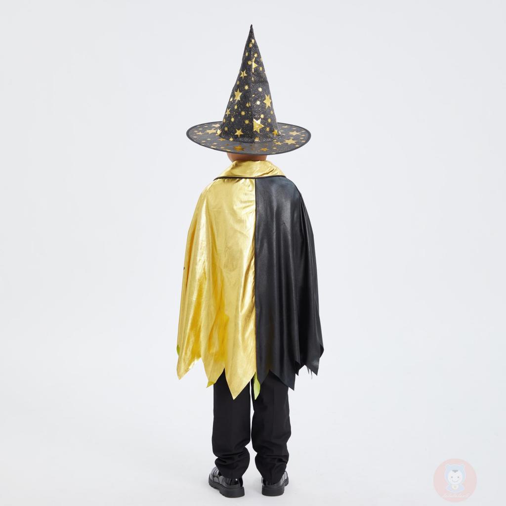 Laa6-kids halloween Áo Choàng Phù Thủy Có Mũ