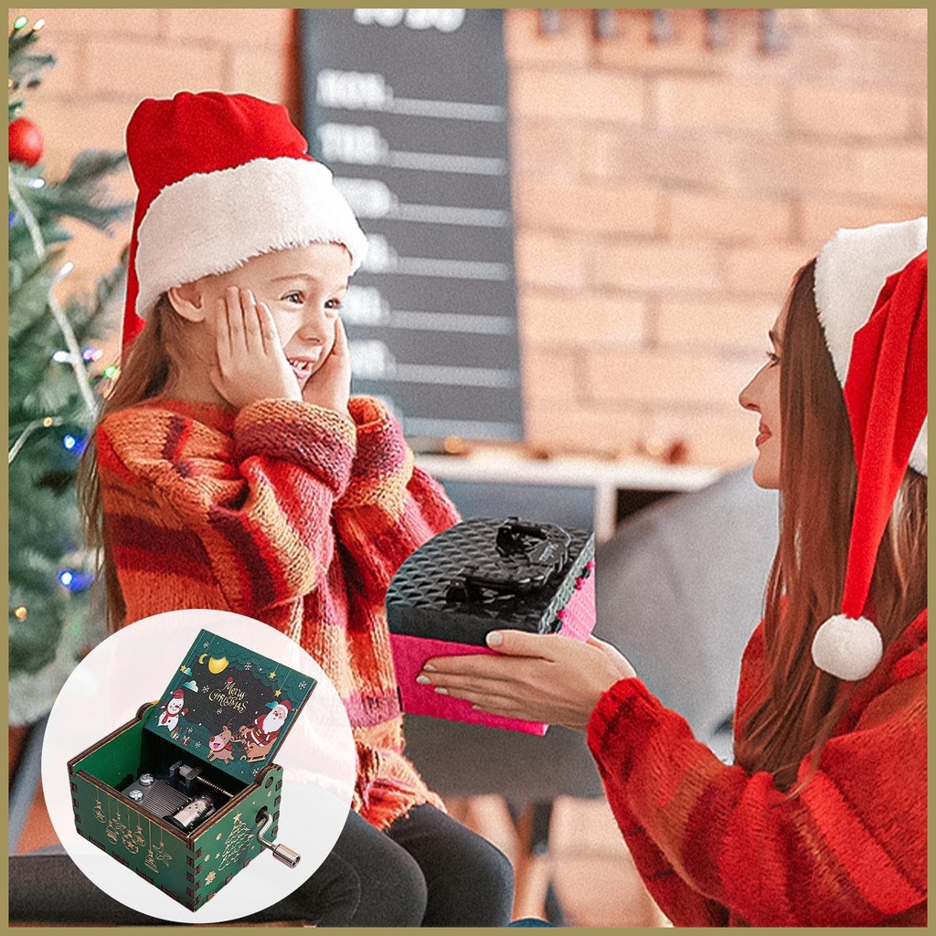 Hộp Nhạc Trang Trí Giáng Sinh / Sinh Nhật / Làm Quà Tặng paca3vn