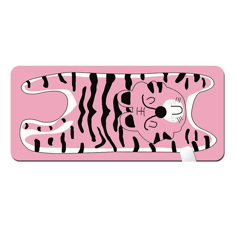 Hoạt Hình Tấm Lót Chuột Và Bàn Phím Máy Tính Dày Chống Trượt Cỡ Lớn In Hình Hổ Dễ Thương