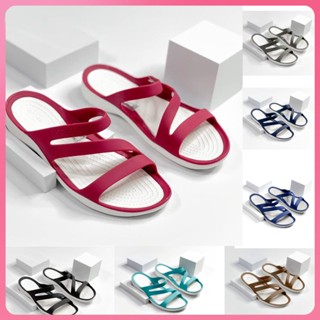 Dép crocs nữ quai ngang, Dép lê wave swiftwater nhựa cao cấp