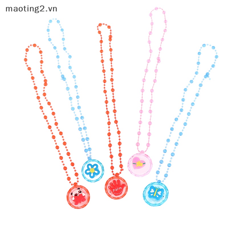 Set 1 Vòng cổ Hạt acrylic Có Đèn led Phát Sáng Dành Cho Bé