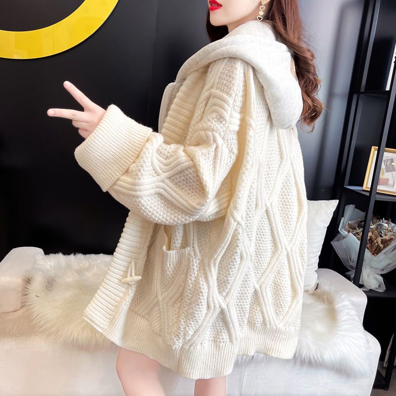 Áo Khoác cardigan Có Nón Giả Hai Lớp Form Rộng Thời Trang Mùa Thu