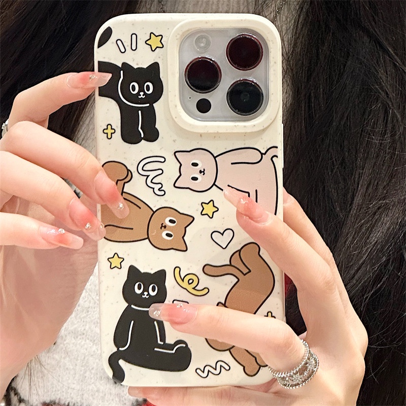 ỐP LƯNG IPHONE Ốp Điện Thoại Lúa Mì Hình Mèo Cho iphone15 / 14promax / 13 / 12 / 11 / xr / xs / x / xsmax / 6 / 7 / 8plus