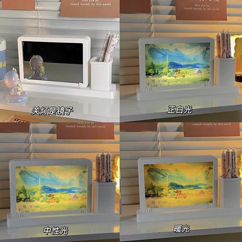 Tranh Vẽ Hiệu Ứng Gương Tùy Chỉnh Ánh Sáng Ban Đêm Cho Bạn Gái / Bạn Bè / Bạn Bè