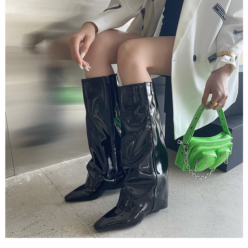 Giày Bốt Cao Gót 7cm Mũi Nhọn Thời Trang Phong Cách Mới 2023