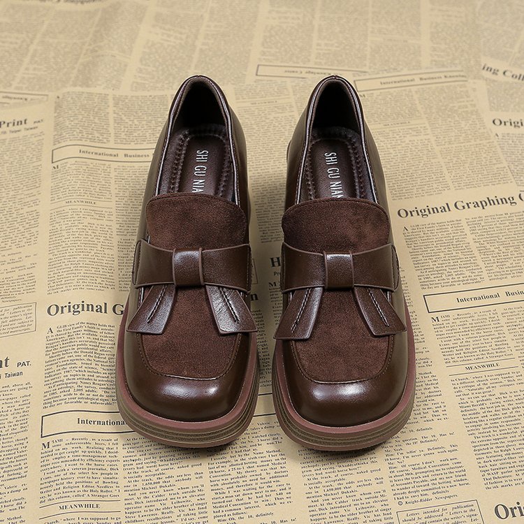 Giày Cao Gót Mũi Tròn Chống Thấm Nước Hợp Thời Trang