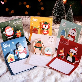 Thiệp giáng sinh thủ công 3d hình ông già noel / người tuyết / chim cánh cụt / thiệp chúc mừng năm mới
