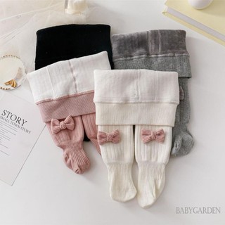 Quần tất đan len co giãn đính nơ cho bé gái 6 tháng-10 tuổi