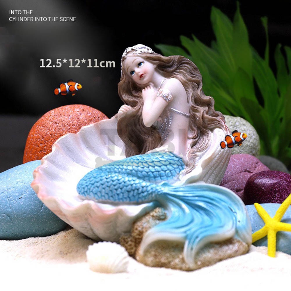 Tiểu Cảnh, Mô Hình Nàng Tiên Cá  Trang Trí Hồ Cá, Bể Cá, Chậu Cây, Tiểu Cảnh Terrarium