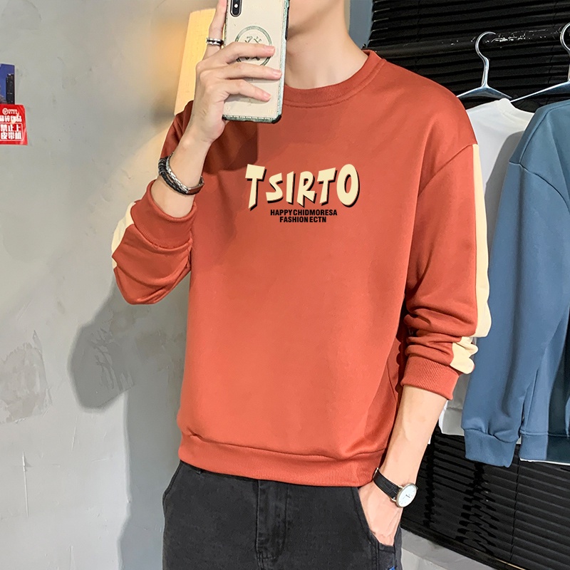 Áo sweater Tay Dài Cổ Tròn Dáng Rộng In Họa Tiết Thời Trang Mùa Thu Cho Nam