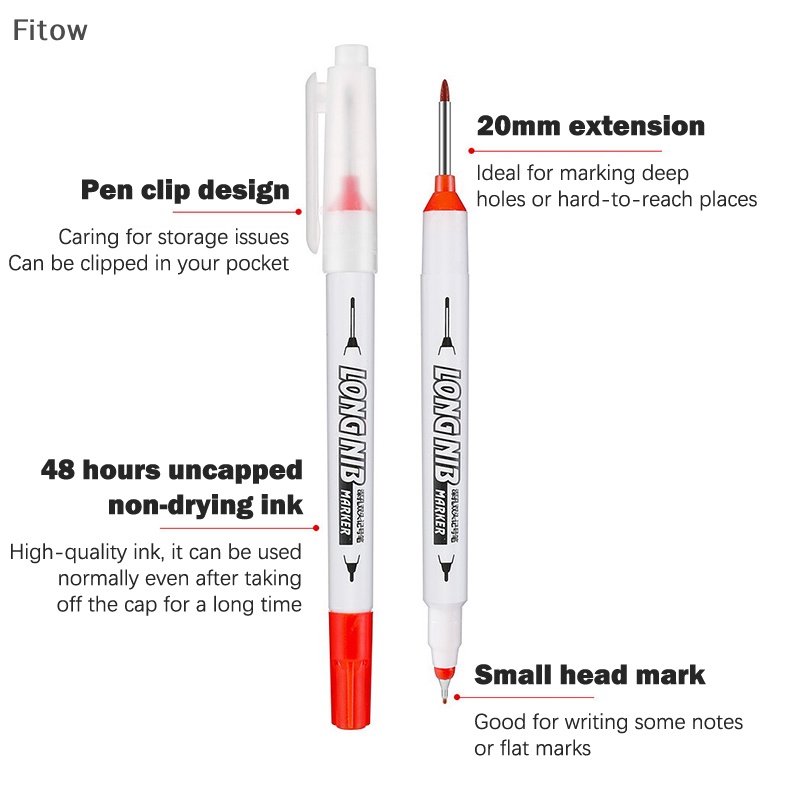 Bút Đánh Dấu Hai Đầu Lỗ Sâu Bằng Kim Loại 20mm Dành Cho Làm Gỗ / Phòng Tắm