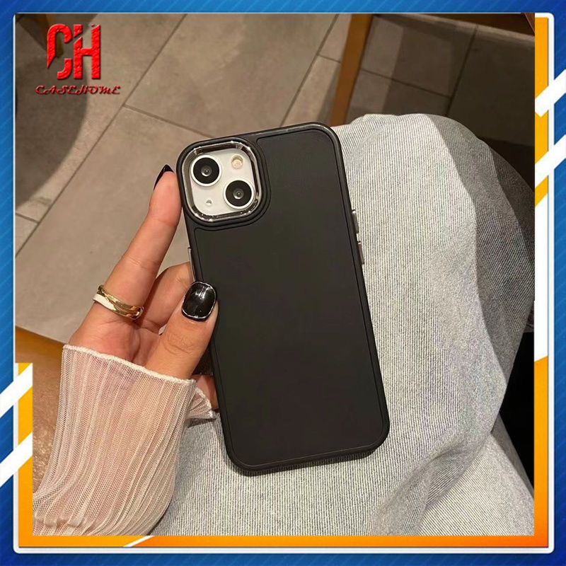 Ốp Điện Thoại Nhám Viền Kim Loại Cho iphone 12 11 13 14 15 6 7 6s 8 x xr xs max plus pro 7plus 8plus 14plus 15plus xsmax se 2020