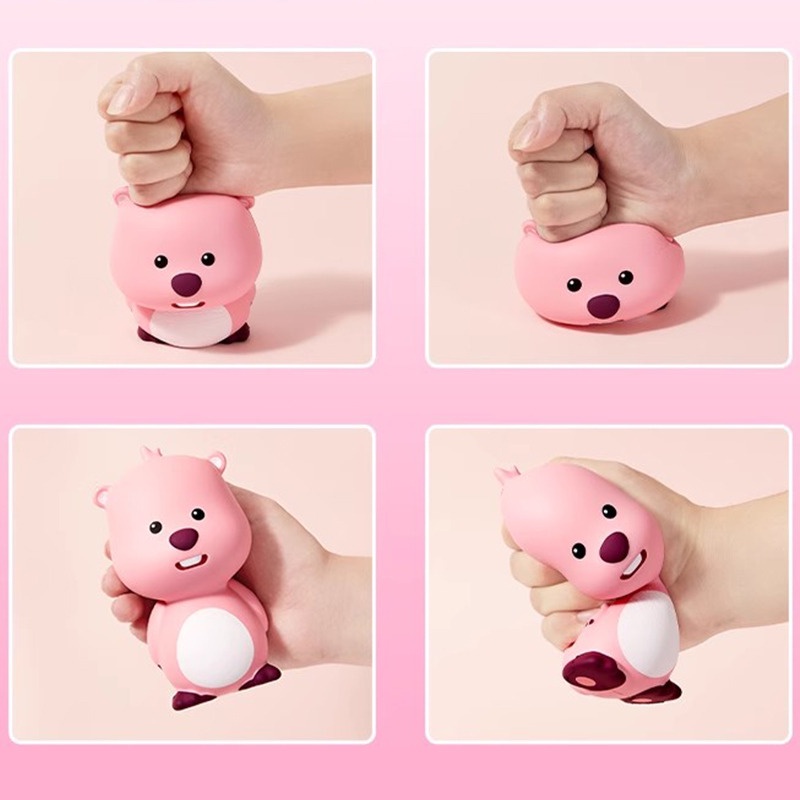 Loopy Đồ Chơi Cầm Tay Nén Hoạt Hình Màu Hồng Dễ Thương Trang Trí Bàn Làm Việc Sinh Nhật