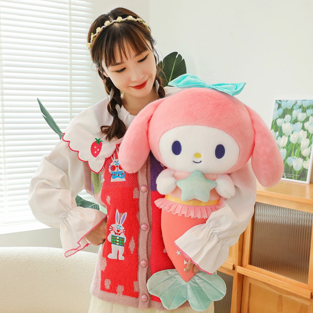 Búp Bê Nhồi Bông Hình Nàng Tiên Cá Hoạt Hình 28cm