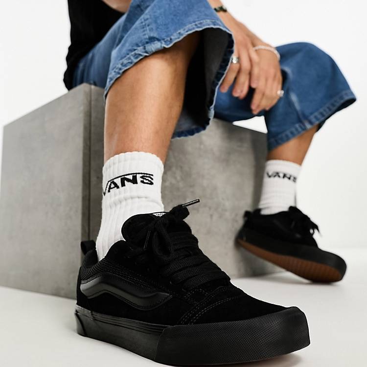 Giày Vans Chính hãng Old Skool Knu All Black - Đen size 42