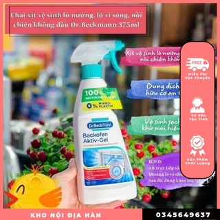 Chai xịt vệ sinh lò nướng, lò vi sóng, nồi chiên không dầu Dr. Beckmann bằng than hoạt tính