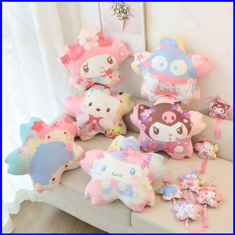SANRIO Sakura kuromi melody Nhồi Bông Mềm Mại Trang Trí Gối sofa / Túi Ngủ Trưa / Quà Tặng Trang Trí Nhà Cửa