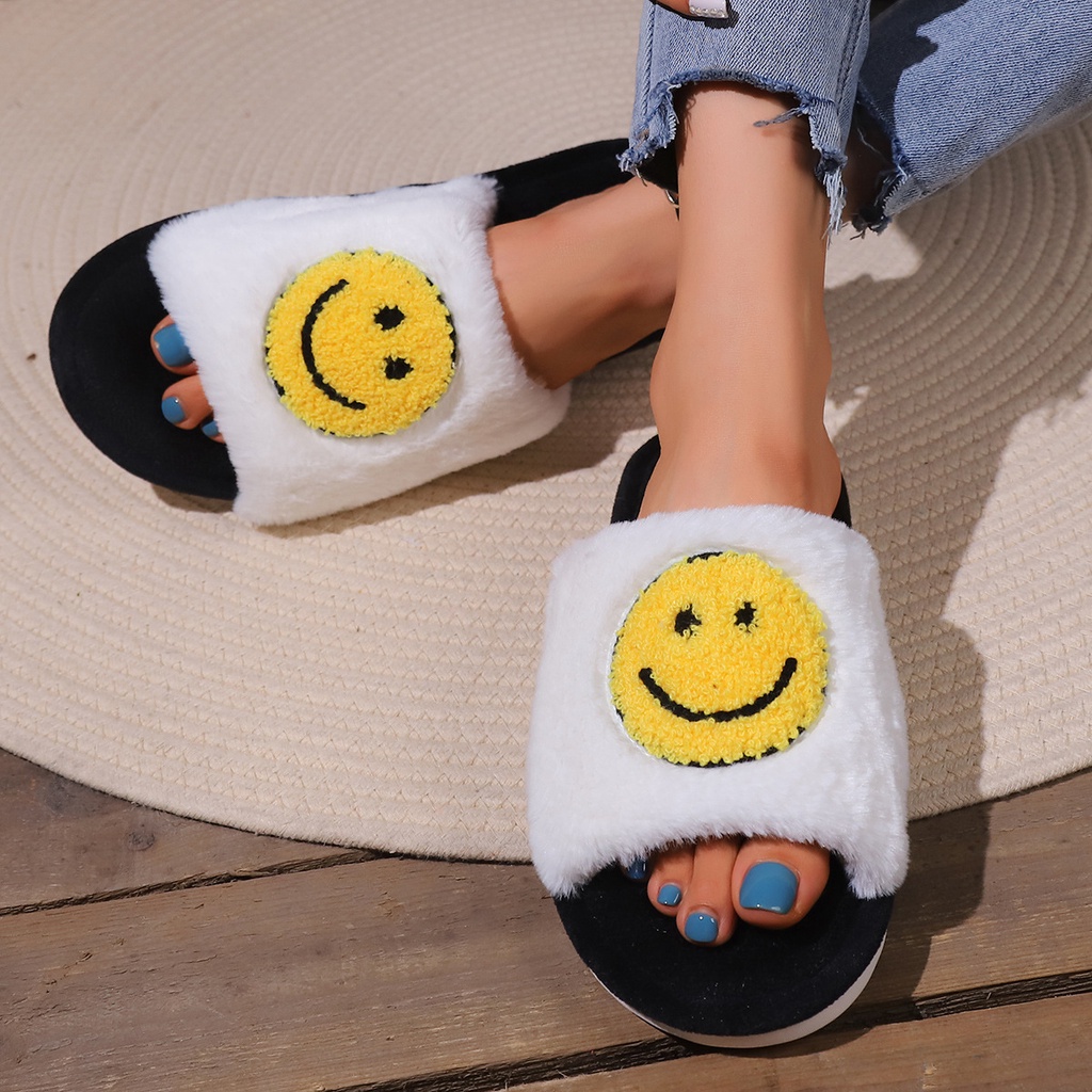 🤩Sản phẩm mới cho mùa thu đông🤩Dép nhung đế mềm kiểu dáng hoạt hình ngộ nghĩnh dành cho nữ