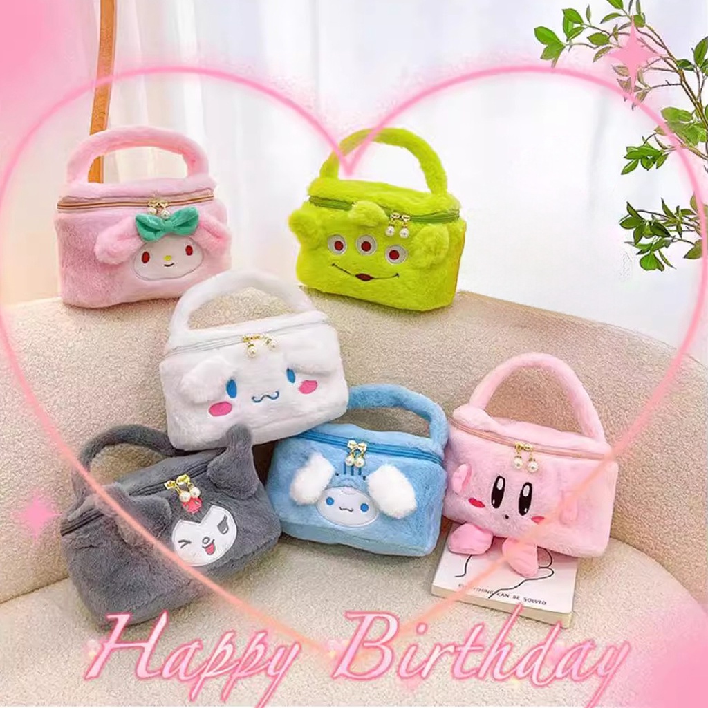 Sanrio Túi Đựng Mỹ Phẩm Hình Kuromi cinnamoroll Dễ Thương