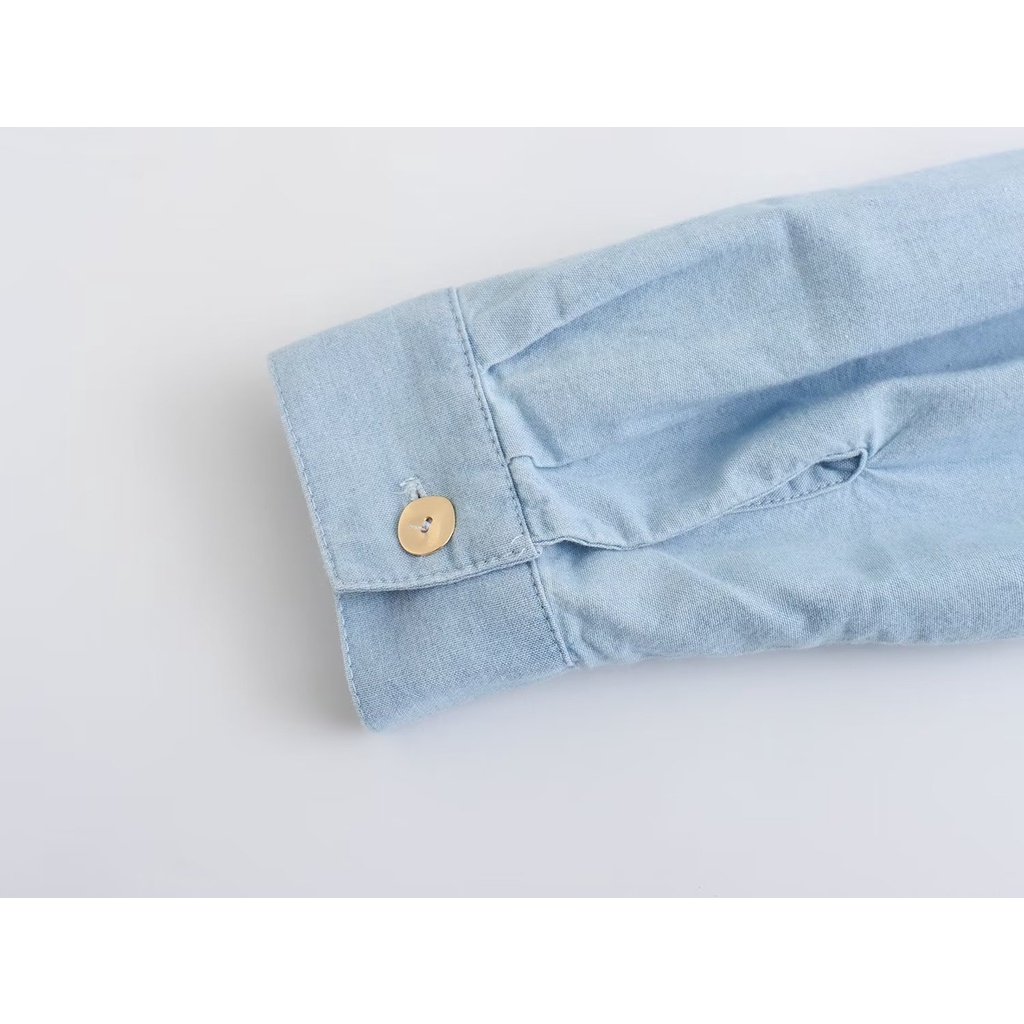 Zara Đầm Sơ Mi Cổ Chữ v Kèm Thắt Lưng Phong Cách Thời Trang Âu Mỹ Dành Cho Nữ 8036299 406
