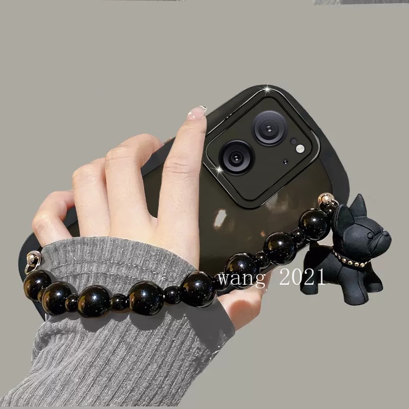 Ốp Điện Thoại Mềm Trong Suốt Màu Trơn Có Vòng Tay & Búp Bê Cho xiaomi 13t / 13t pro 5g / 13t pro 5g