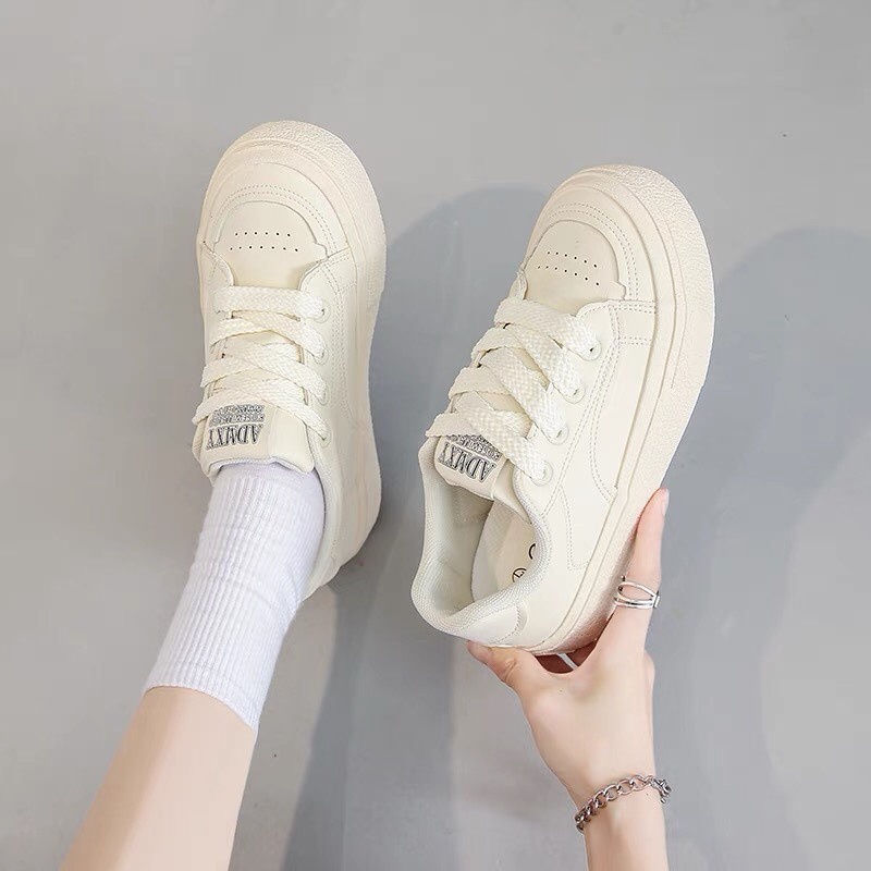 Giày thể thao nữ ADXY tăng chiều cao chất da đế sần 4cm
