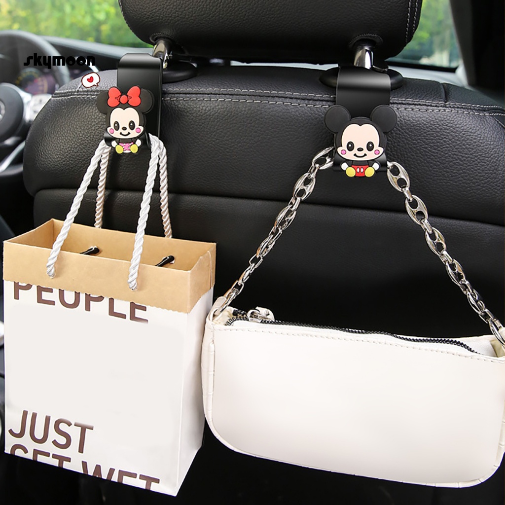 Skym * Set 4 Móc Treo Túi Xách mini Gắn Sau Ghế Xe Hơi Tiết Kiệm Không Gian Dễ Thương Sáng Tạo Lý Tưởng Cho Người Mua Hàng Đông Nam Á