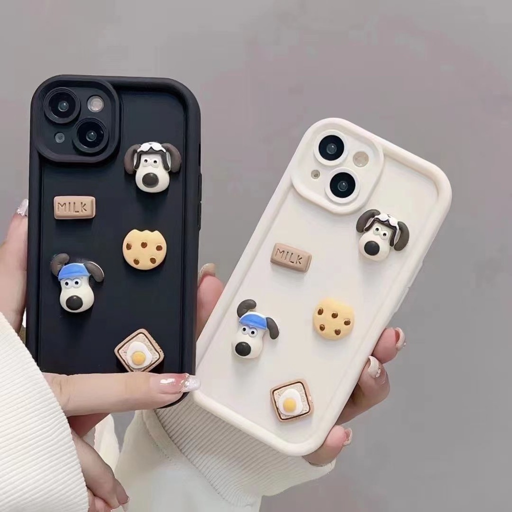 Ốp Điện Thoại Silicon Hình Chú Chó 3D Cho oppo a58 / 78 / 57 / 77S / 53 / 92 / 72 / 15 / 16 / 17 / 16K / 12 / 7 / 5S / 3S / 9 / 5 / 31 / 55 / 74 / 96 / 76A9 Reno9 Reno9 Pro