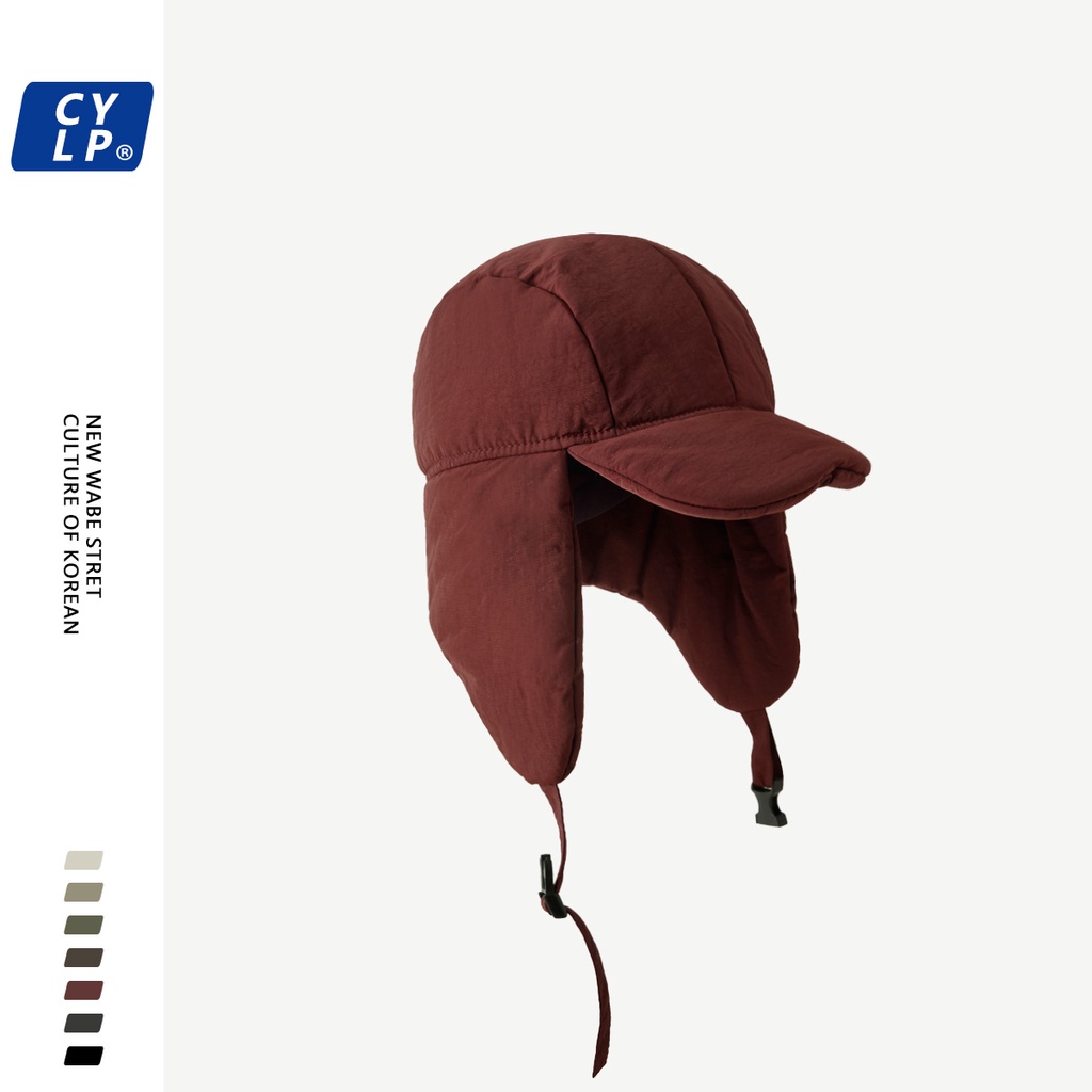 Mũ Phi Công Vải cotton Giữ Ấm Tai Phong Cách Hàn Quốc Đơn Giản Thời Trang Mùa Đông Cho Nam