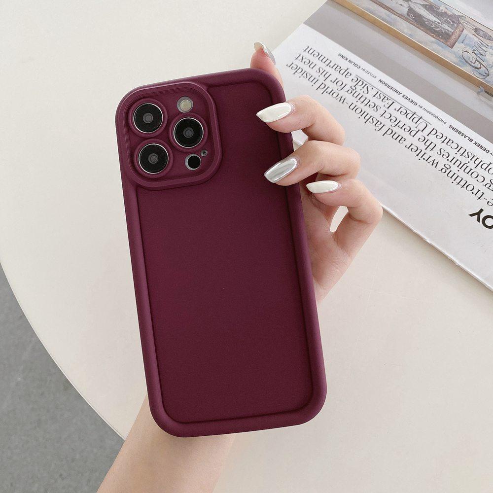Mềm Ốp Điện Thoại tpu Màu Trơn Bảo Vệ Toàn Diện Cho iphone 7 8 plus x xs max xr 11 12 13 14 15 pro max