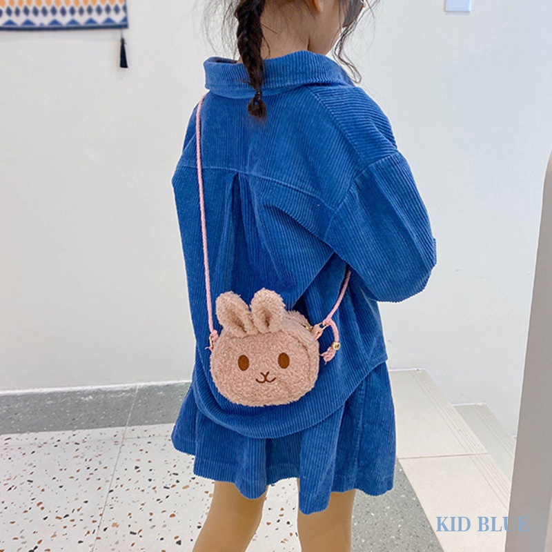 Túi Đeo Chéo Vai Hình Thỏ Hoạt Hình Bằng Vải Bông Nhỏ Nhắn Dễ Thương Dành Cho Trẻ Em