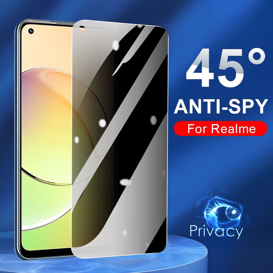 Bảo vệ màn hình Kính Cường Lực Chống Nhìn Trộm Cho Realme 6 7 7i 8 Pro C2 C3 3 C12 C17 C21Y C15 5 5i 6i C11 C20 C21 C25 C25s C25Y narzo 20 30A X50 X3 SuperZoom