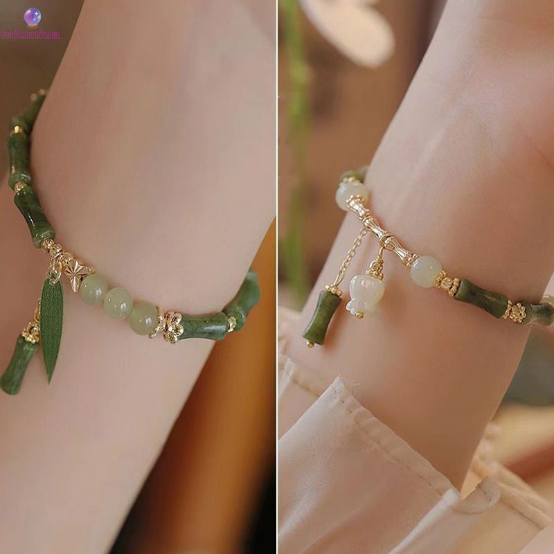 Miua🔮Dễ thương bướm chuông vòng tay cô gái thời trang ngọc vòng tay món quà người bạn tốt nhất