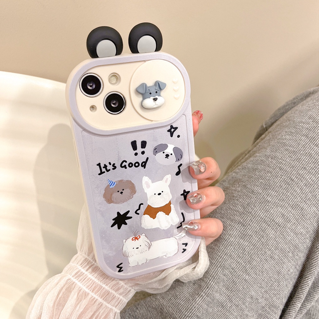 Ốp Điện Thoại Họa Tiết Tai Cún 3d Dễ Thương Cho iphone 15 promax 15 14 pro max 13 pro max 12 pro max 11