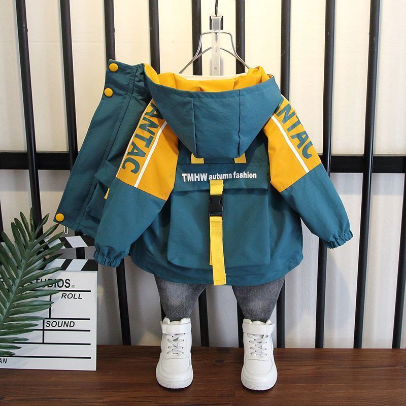 Áo Khoác Chống Gió Bằng Vải Nhung Dày Thời Trang Mùa Đông Cho Bé Trai