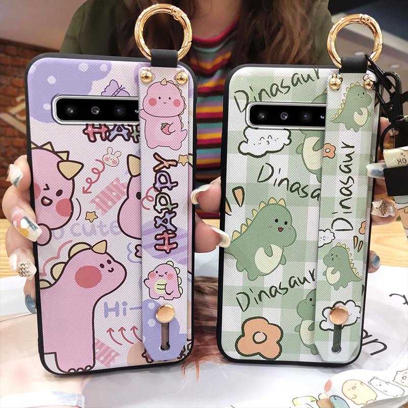 Ring Dirt-resistant Phone Case For Samsung Galaxy S10 5G/SM-G977N Wristband Cartoon Anti-dust protective Shockproof