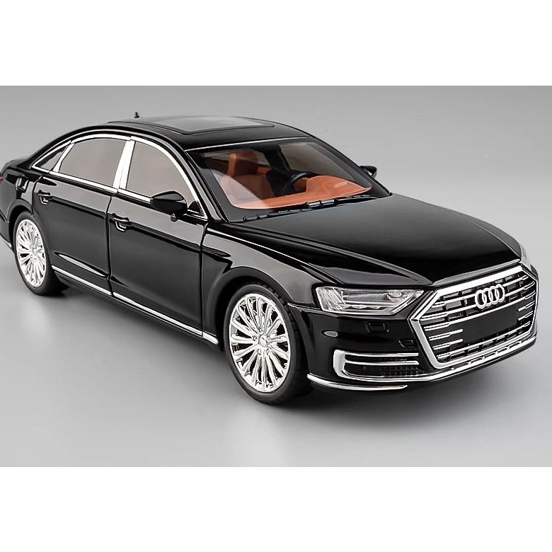 Mô hình xe mô phỏng Audi A8 1:24 Mô hình xe hơi hợp kim trang trí xe hơi đồ chơi kim loại mô hình xe