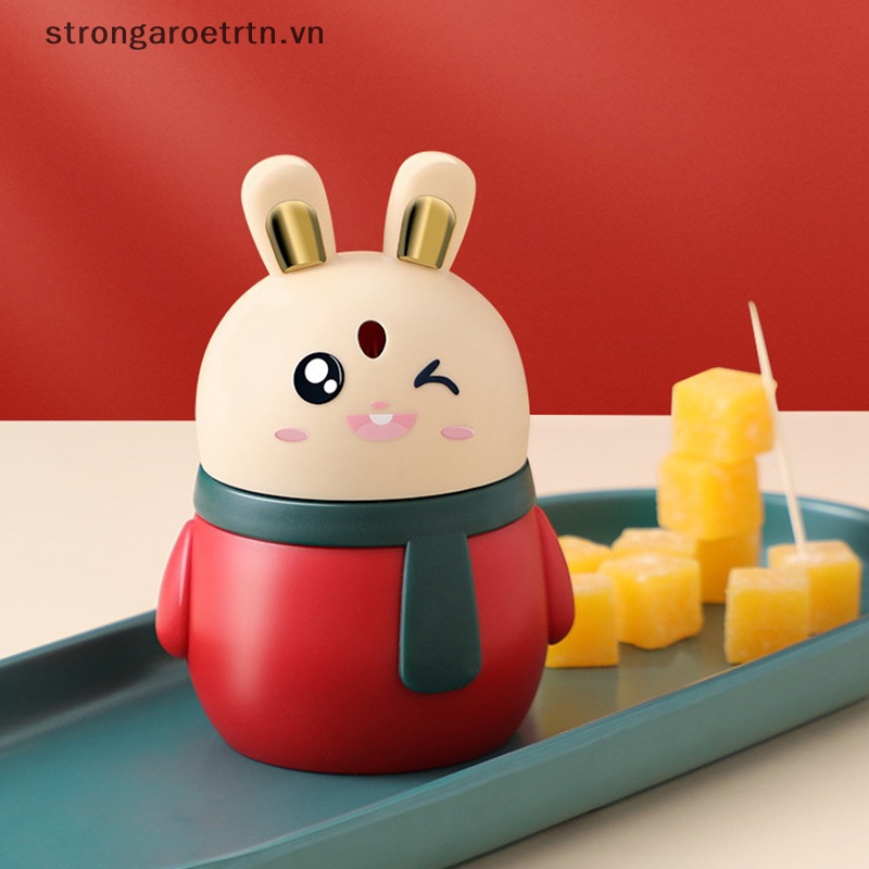 Hộp Đựng Tăm Xỉa Răng Dạng Nhấn Hình Thỏ Dễ Thương Giá Đỡ